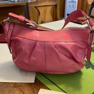 Pink patent leather Coach bag